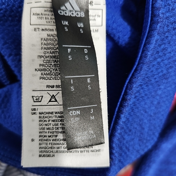 Adidas Climalite Blue Track Jacket Mens Size Small - Picture 8 of 8